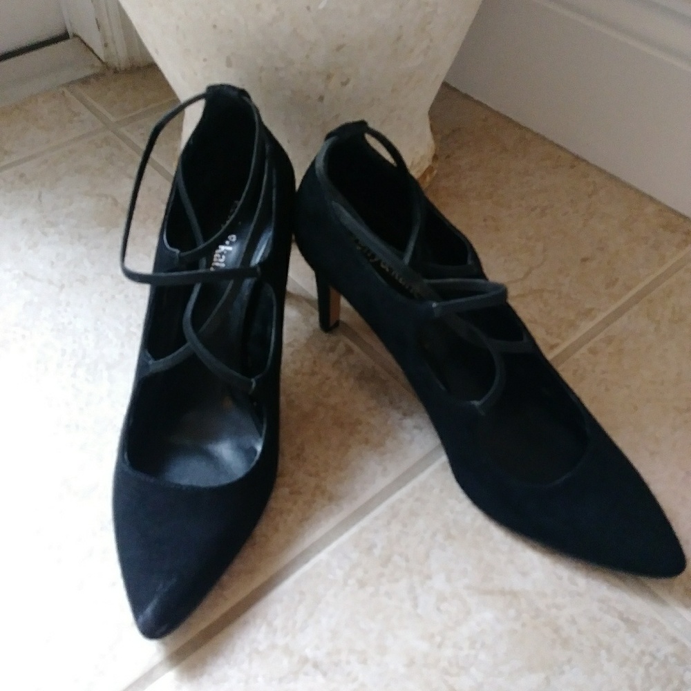 Nice solid black high heel shoes.